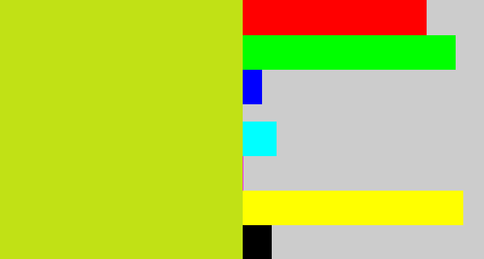 Hex color #c1e115 - yellowish green