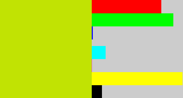 Hex color #c1e303 - chartreuse