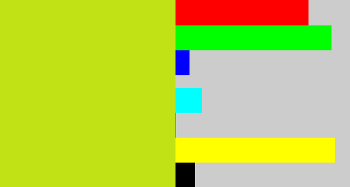 Hex color #c1e315 - yellowish green