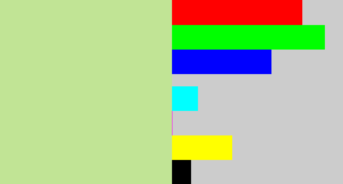 Hex color #c1e495 - light grey green