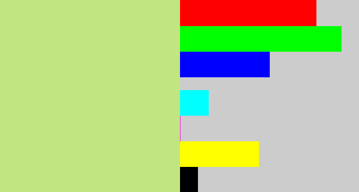Hex color #c1e580 - greenish beige
