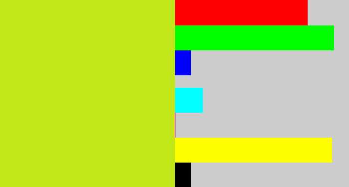 Hex color #c1e718 - yellowy green