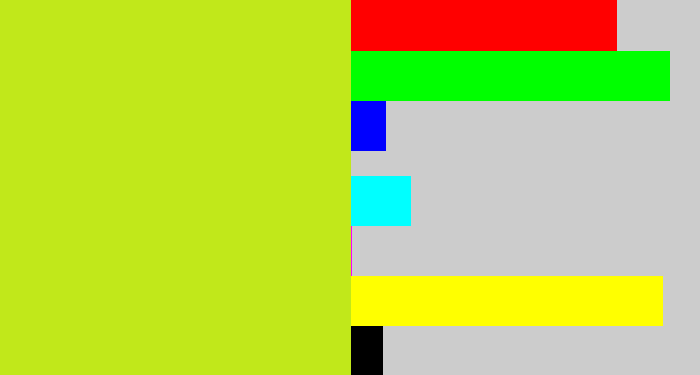 Hex color #c1e81a - yellowy green