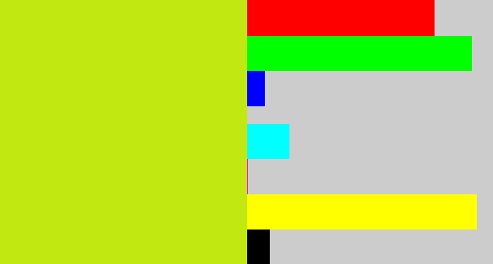 Hex color #c1e911 - chartreuse
