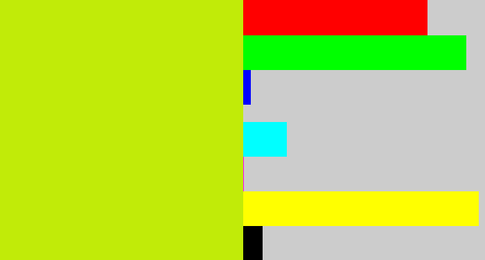 Hex color #c1eb08 - chartreuse