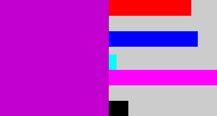 Hex color #c200d0 - vibrant purple
