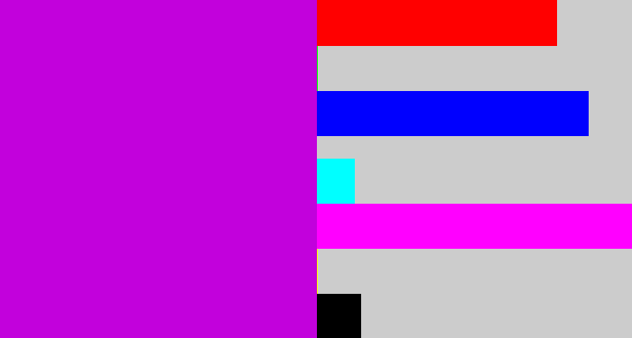 Hex color #c201dc - vibrant purple