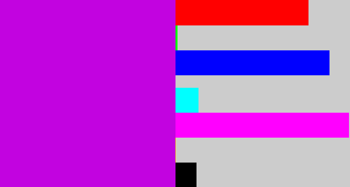 Hex color #c203e0 - vibrant purple