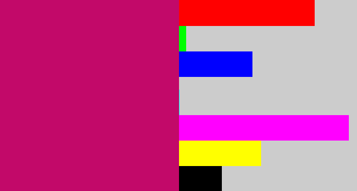Hex color #c20969 - deep pink