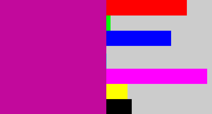 Hex color #c2099c - barney purple