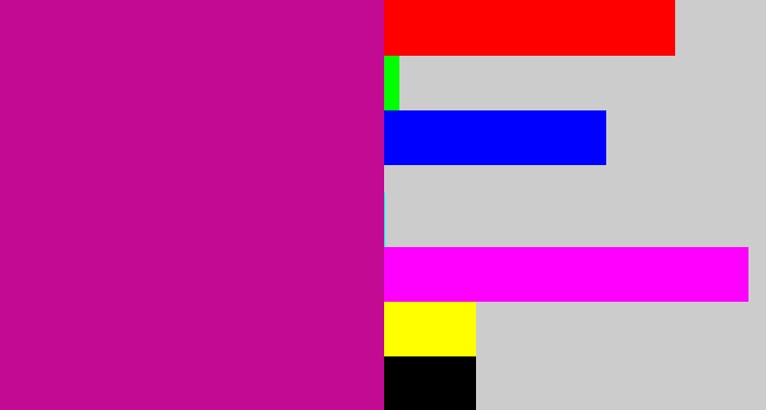 Hex color #c20a93 - magenta