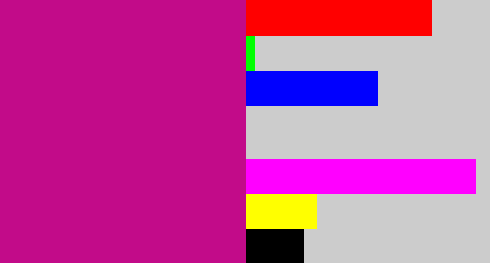 Hex color #c20b89 - magenta