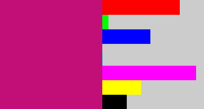 Hex color #c20f78 - magenta