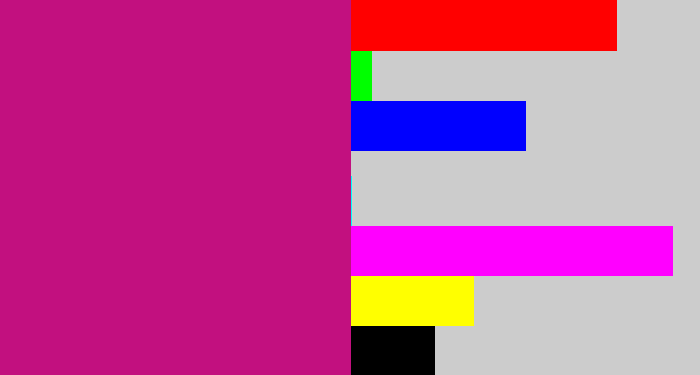 Hex color #c2107f - magenta