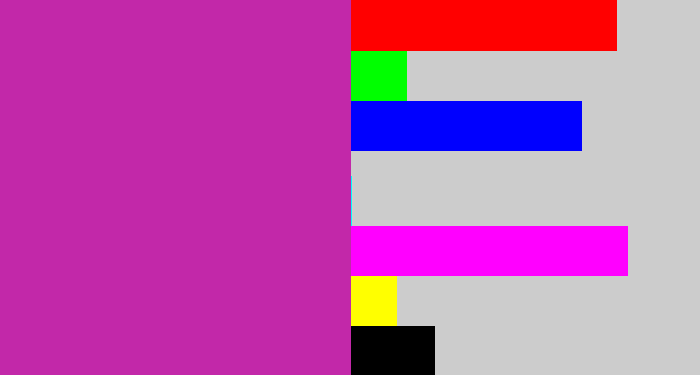 Hex color #c228a9 - purpley pink