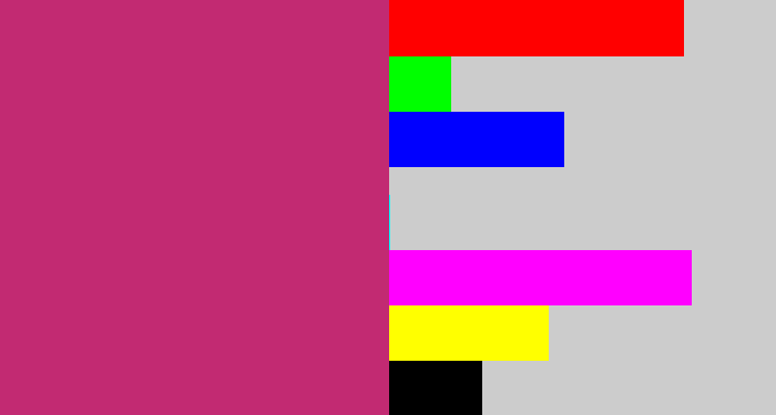 Hex color #c22a72 - dark pink
