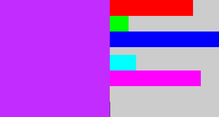 Hex color #c22cfe - electric purple