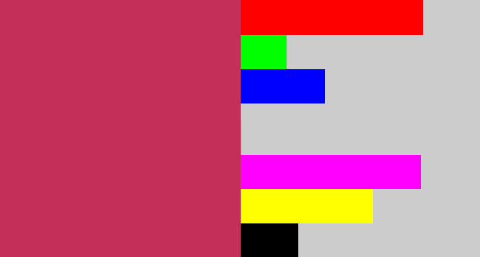 Hex color #c23058 - dark pink