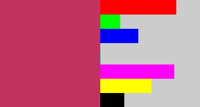 Hex color #c23260 - dark pink