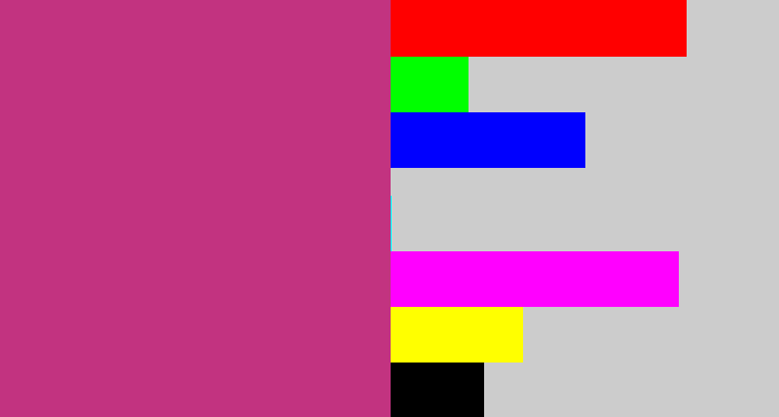 Hex color #c23380 - dark pink