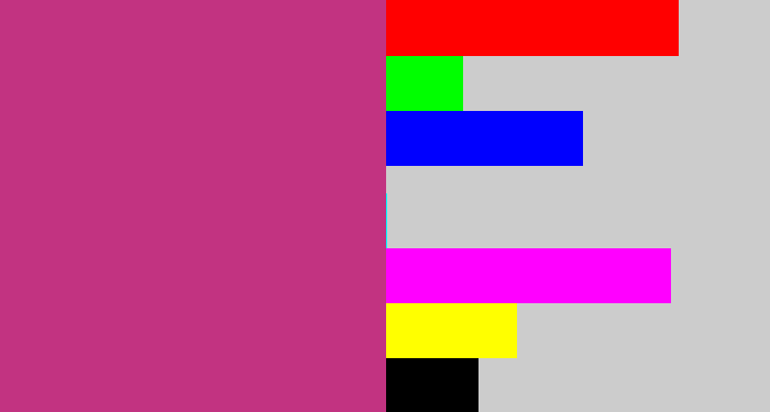 Hex color #c23381 - dark pink