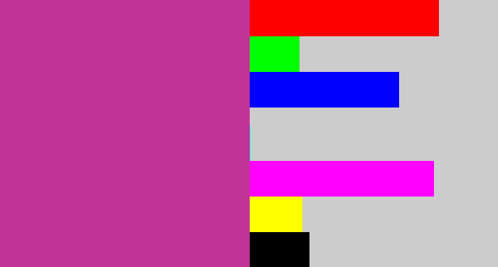 Hex color #c23399 - purpley pink