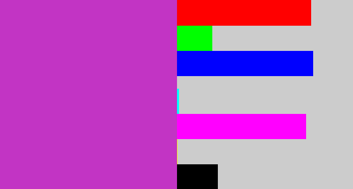 Hex color #c234c4 - purpley pink