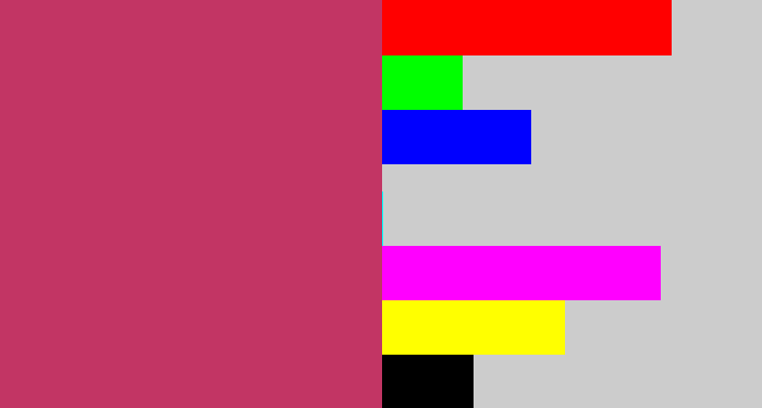 Hex color #c23564 - dark pink