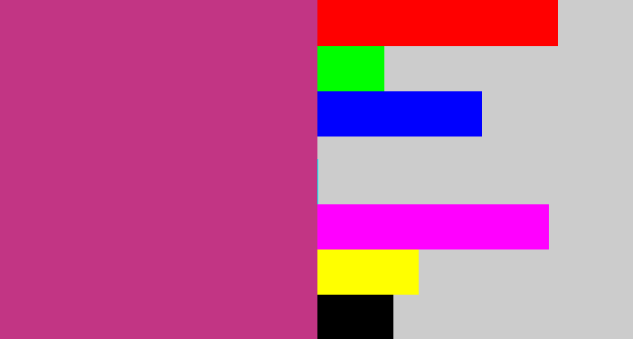 Hex color #c23584 - dark pink