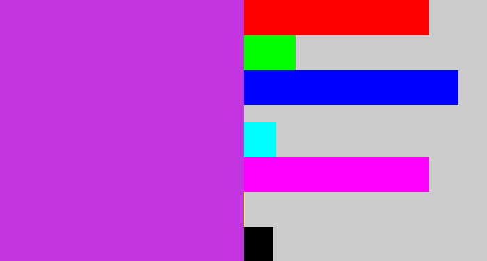 Hex color #c235e0 - purple/pink