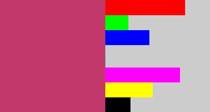 Hex color #c2386b - dark pink