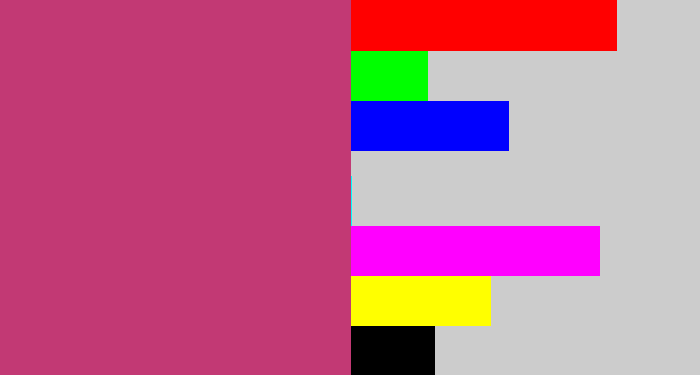 Hex color #c23974 - dark pink