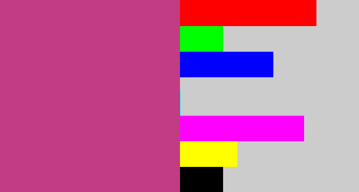 Hex color #c23c84 - darkish pink