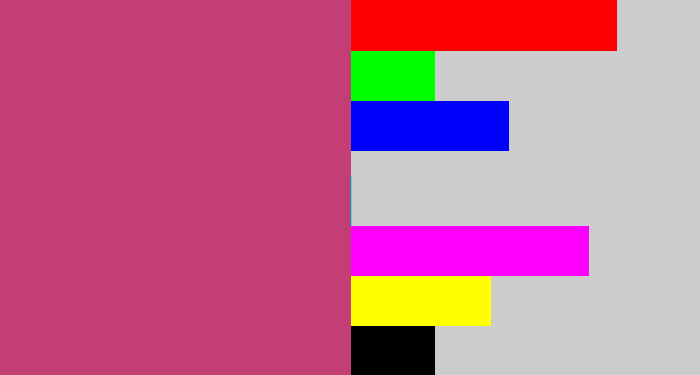Hex color #c23e74 - dark pink