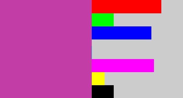 Hex color #c23ea6 - purpley pink