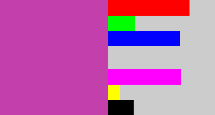 Hex color #c23fac - purpley pink