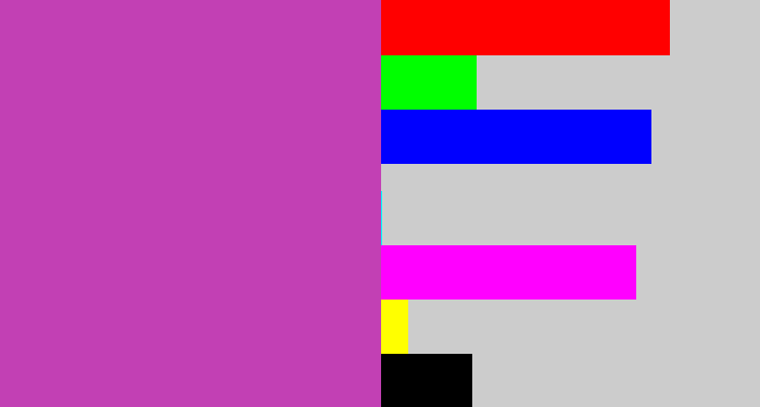 Hex color #c240b4 - purpley pink