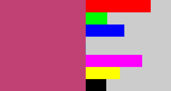 Hex color #c24174 - dark pink