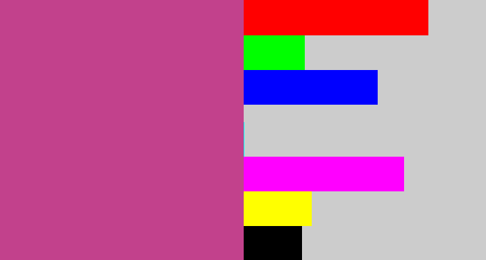 Hex color #c2418c - darkish pink
