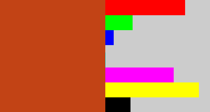 Hex color #c24315 - brick orange