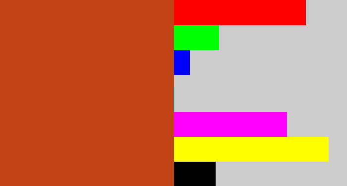 Hex color #c24316 - brick orange