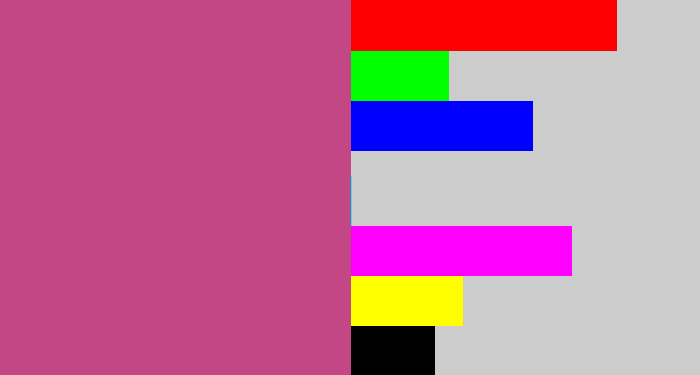 Hex color #c24784 - darkish pink