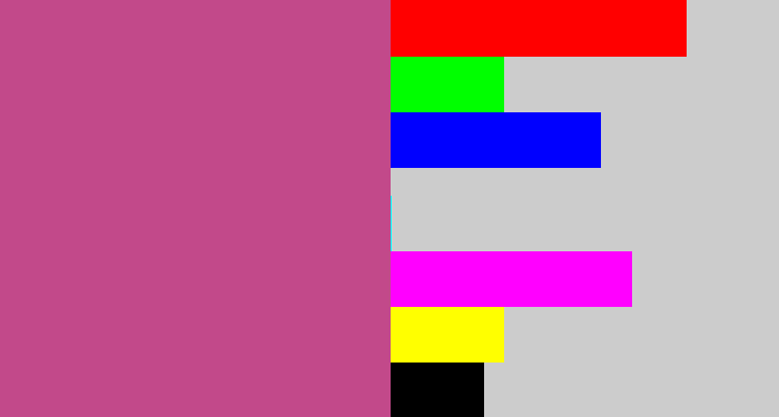 Hex color #c2498a - darkish pink