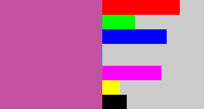 Hex color #c252a1 - purplish pink
