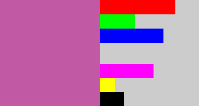 Hex color #c259a4 - purplish pink