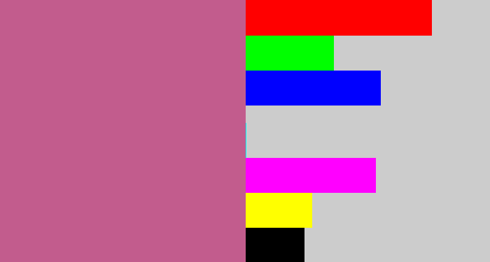 Hex color #c25c8d - pinkish