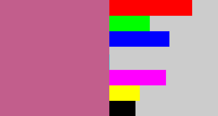 Hex color #c25e8c - pinkish