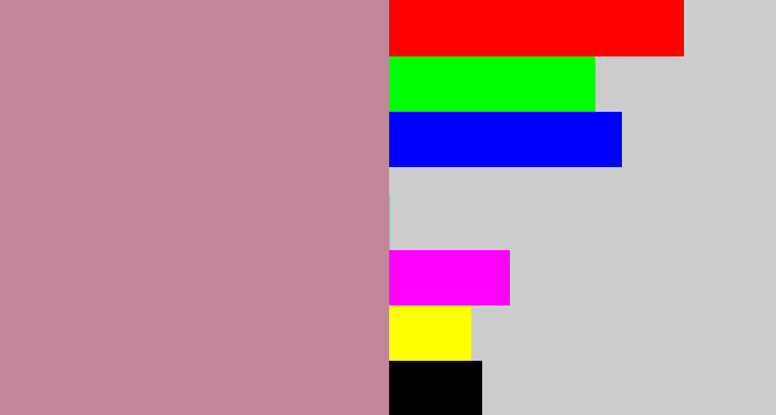 Hex color #c28699 - grey pink