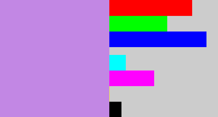 Hex color #c287e4 - pale purple