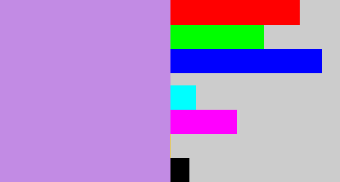 Hex color #c28be4 - pale purple
